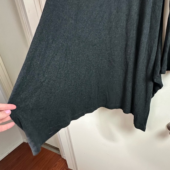 bryn Walker Gray Soft 90% Viscose Waterfall Lagenlook Oversized Tunic Top Size L - Picture 6 of 12